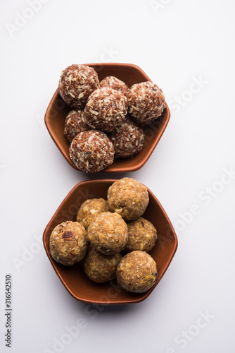 Group of Dink, Gond  , Aliv, Halim laddu, Laddoo, Ladu, Ladoo Made using Garden cress Seed and edible gum, sweet food