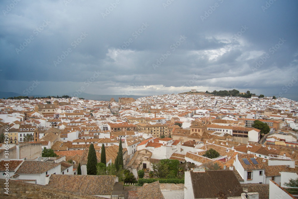 clouds over Antequera in malaga, spain