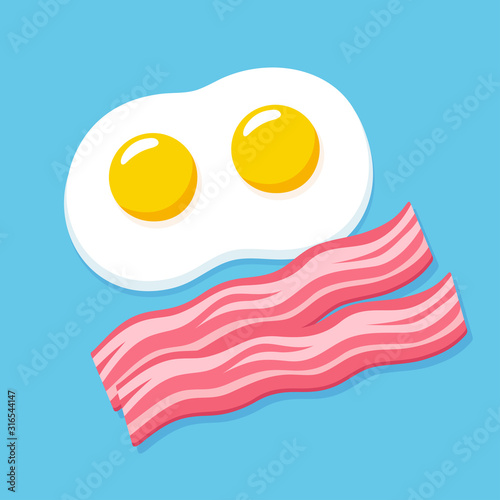 Fried eggs and bacon