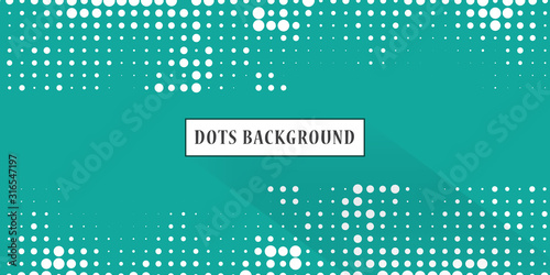 Green Blurred Background With Halftone Effect