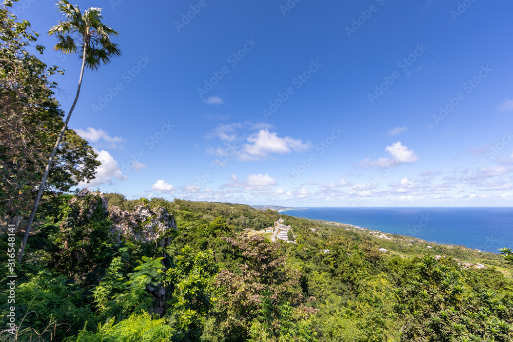 Barbados country and view to east coast Barbados country and view to east coast