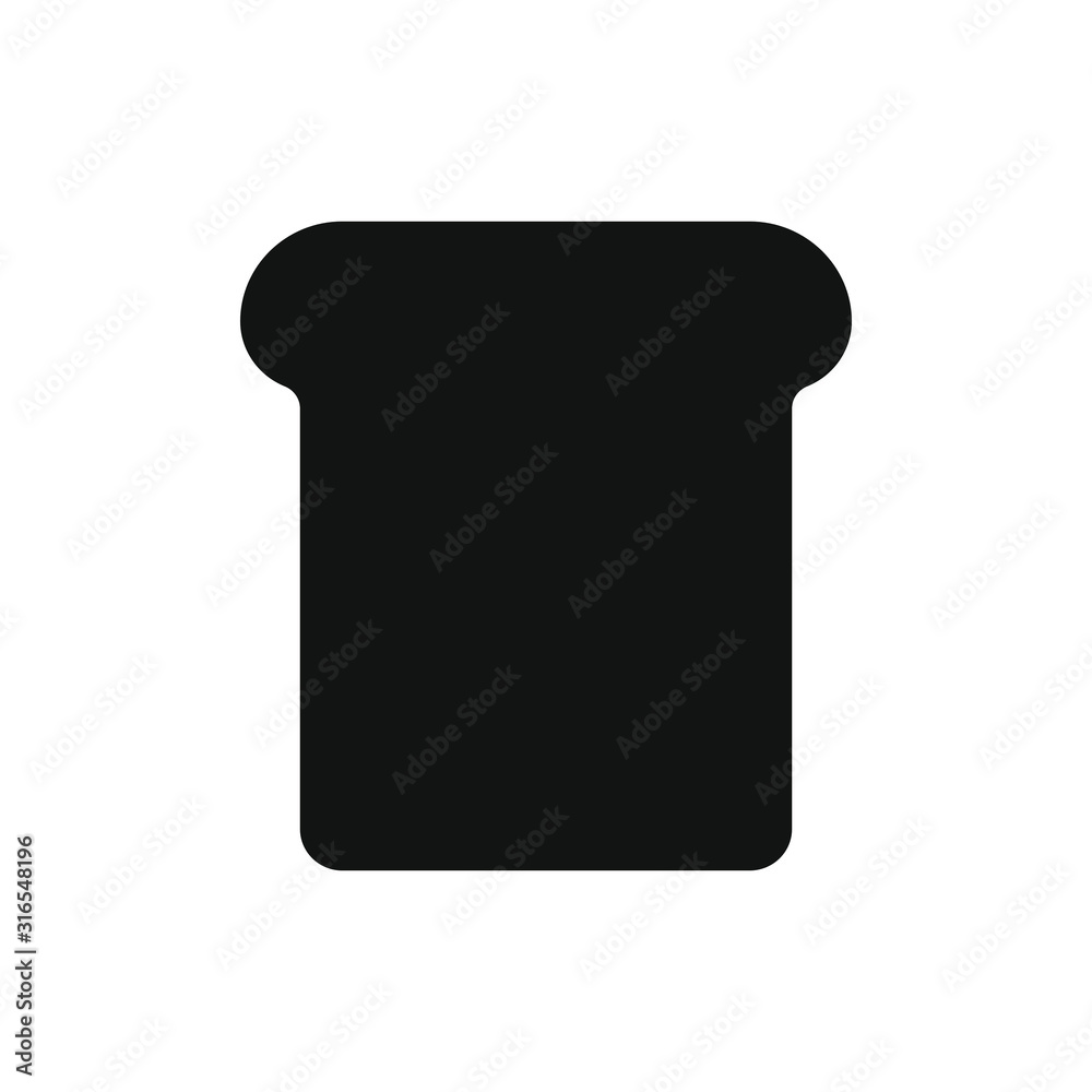 vector icon with toast with butter and jam