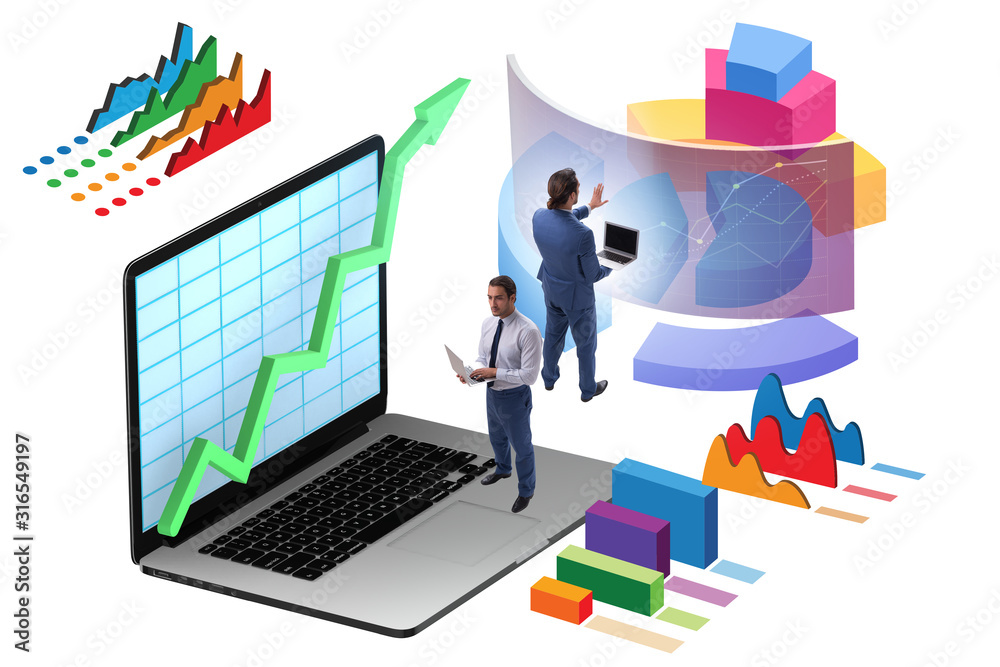 Trader working in technical visualization environment Trader working in technical visualization environment