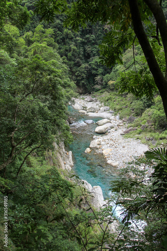 View of river at taroko National park landscape in Hualien taiwan.