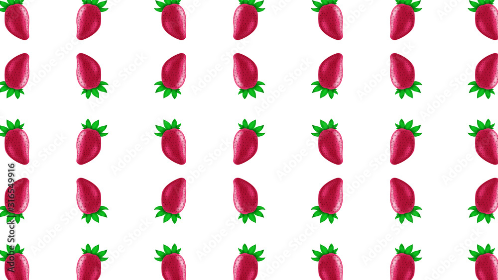 いちごのパターン背景素材 Stock Illustration Adobe Stock