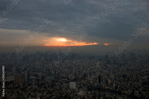 View from Sky tree tower in Tokyo