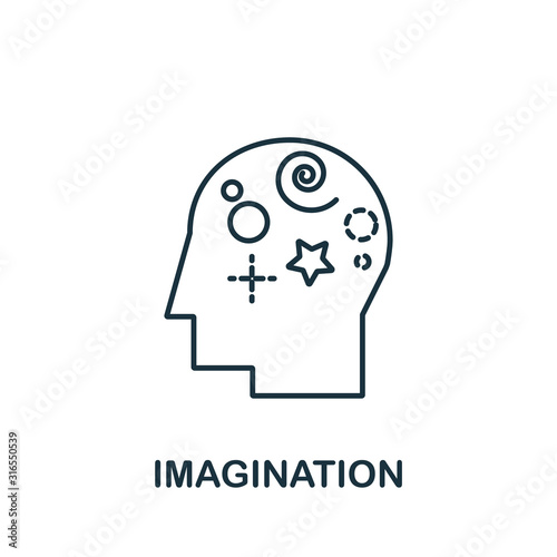 Imagination icon. Simple line element Imagination symbol for templates, web design and infographics