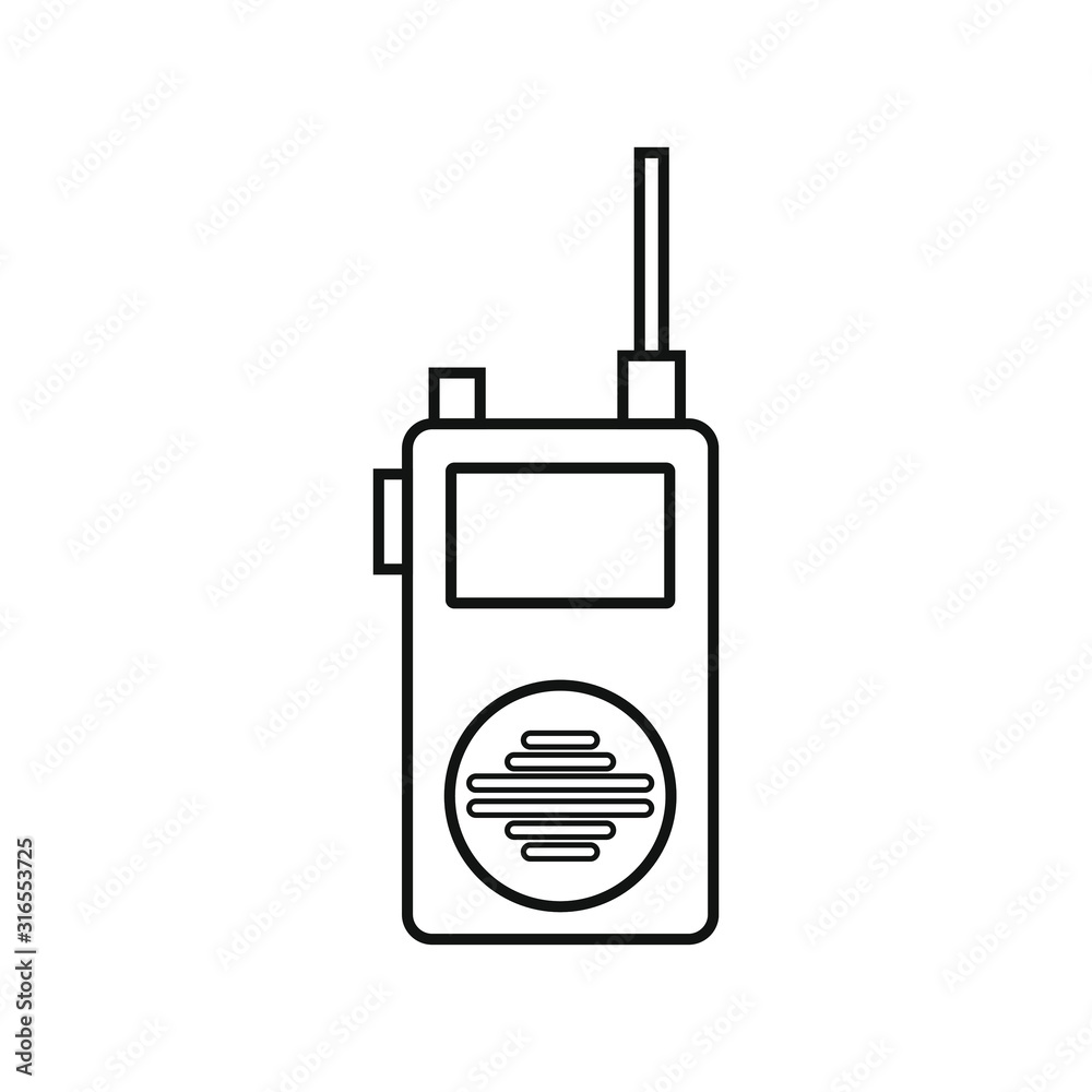 vector icon, shaped walkie talkie vector icon, shaped walkie talkie