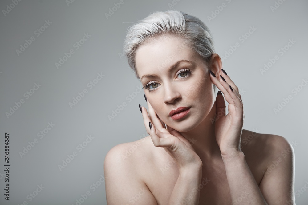 Closeup portrait of beautiful young woman Closeup portrait of beautiful young woman