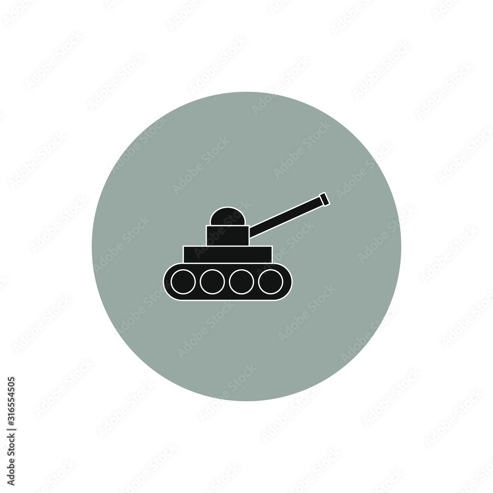 Fototapeta premium vector icon, in the form of military combat car
