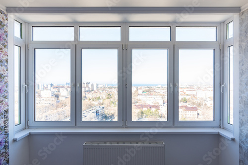 plastic windows in the renovated room