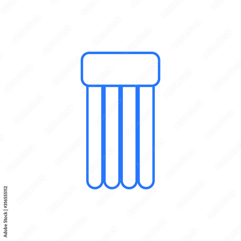 vector icon, with inflatable mattress shape vector icon, with inflatable mattress shape
