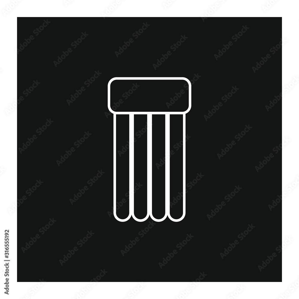 vector icon, with inflatable mattress shape vector icon, with inflatable mattress shape