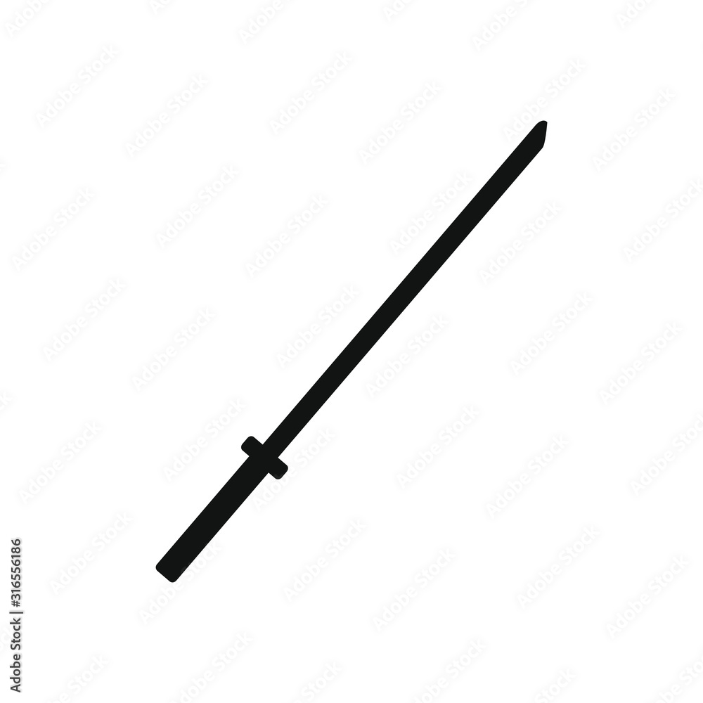 vector icon, with katana sword shape vector icon, with katana sword shape