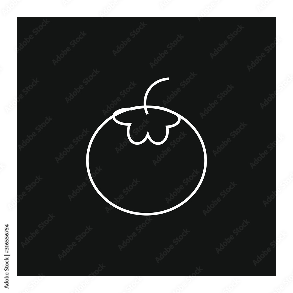 vector icon, with tomato shape vector icon, with tomato shape