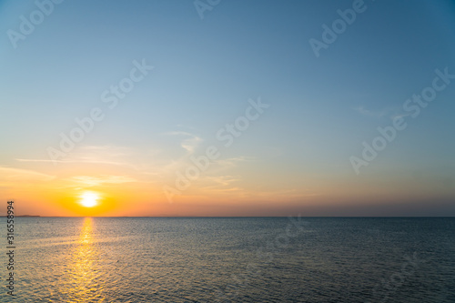 sunset sky in the evening over sea © Nature Peaceful 