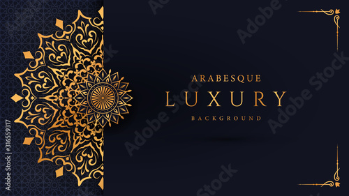 Luxury mandala background with golden arabesque pattern arabic islamic east style.decorative mandala for print, poster, cover, brochure, flyer, banner.