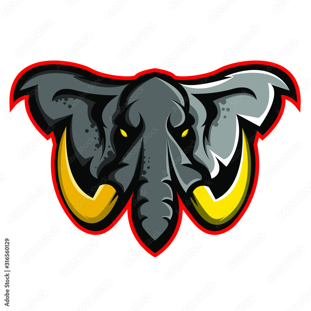 Obraz premium Elephant esport mascot logo design
