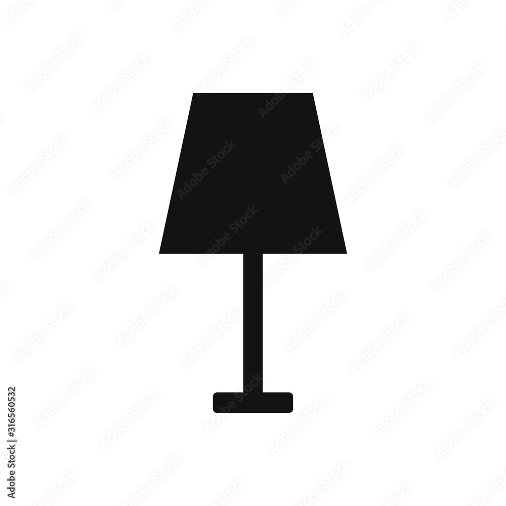 table lamp shaped vector icon table lamp shaped vector icon