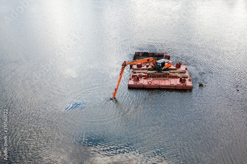 Deepened fairway on the river