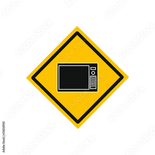 Obraz na płótnie microwave oven shaped vector icon w salonie