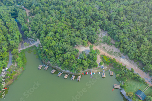 Hoob khow wong reservoir (Pang ung suphan) a new tourist attraction of Suphan Buri, Thailand.  photo