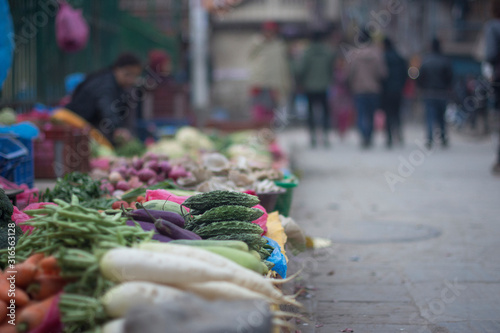street market in kathmandu streets  Nepal