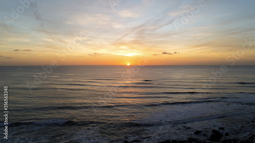 Coucher de soleil sur l Anse aux moines