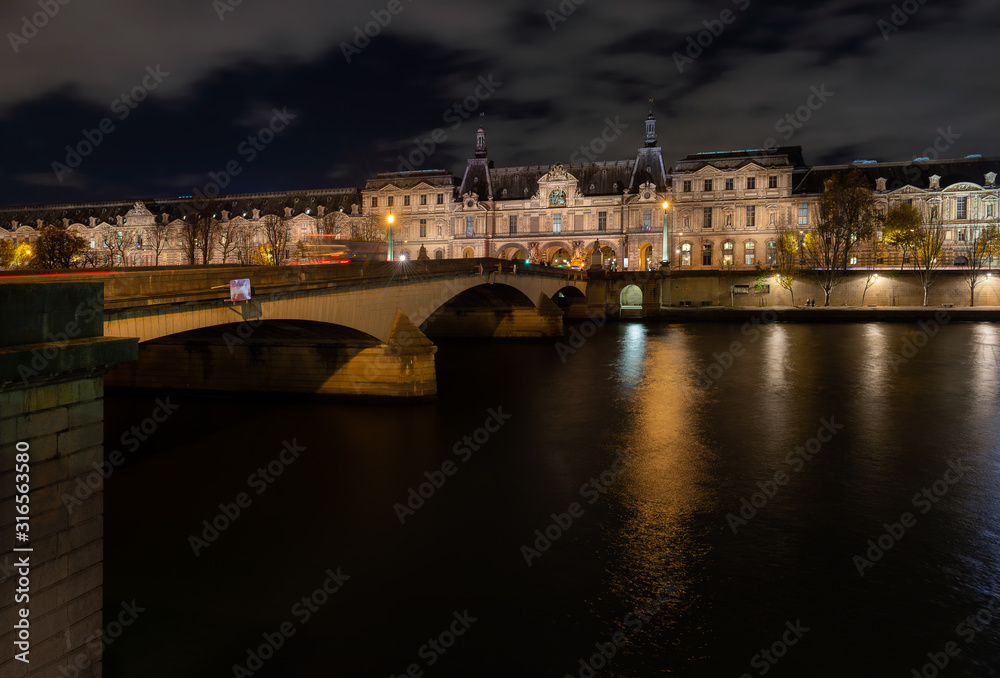 Bridge in Paris at night too