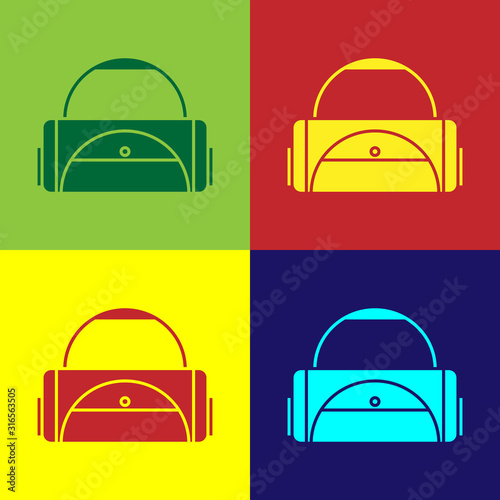 Color Sport bag icon isolated on color background. Vector Illustration