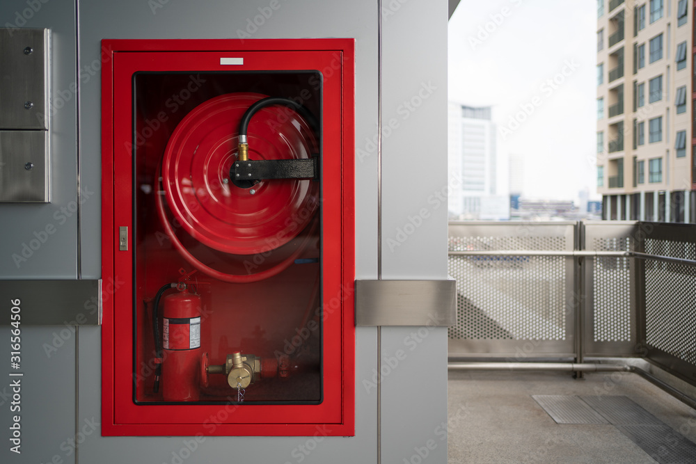 Fire Hose at outdoor space Stock Photo Adobe Stock