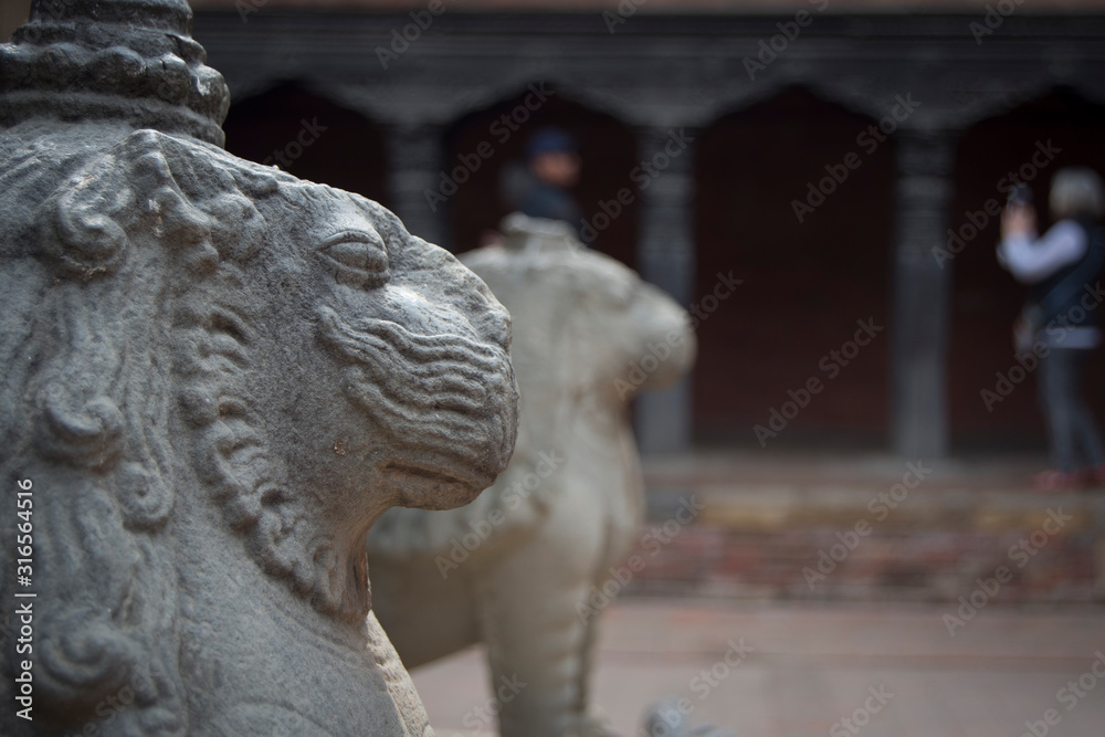 Hinduist sculptures in buildings in Nepal Hinduist sculptures in buildings in Nepal