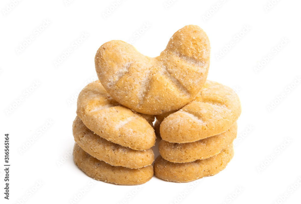 vanilla butter cookies isolated vanilla butter cookies isolated