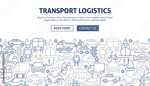 Transport Logistics Banner Design © anna_leni