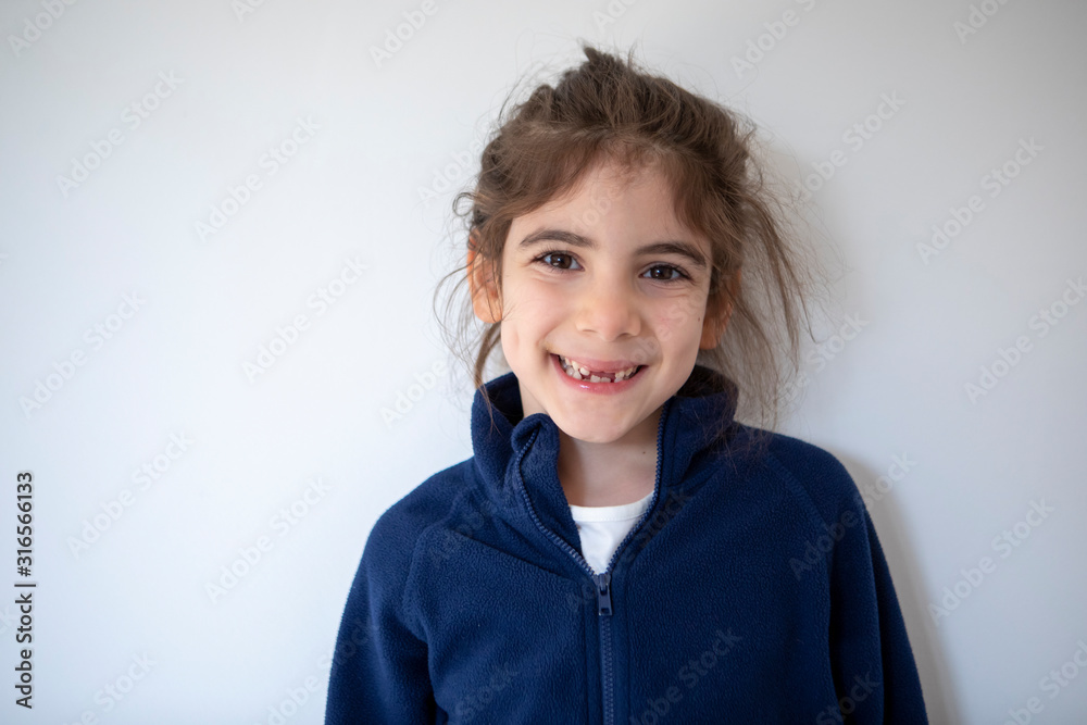 Funny Little Girl Making A Face