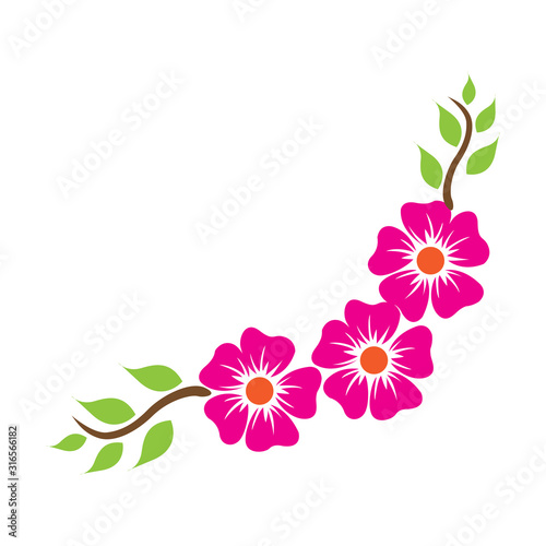 flower for logo design and ornament