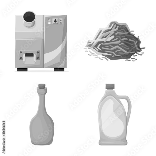 Isolated object of natural and production logo. Set of natural and organic stock vector illustration.