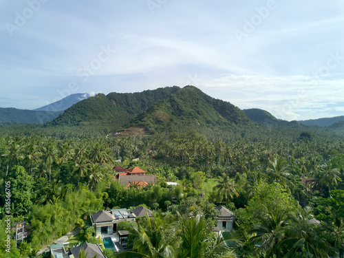 Aerial view from drone, Bali - Jungle and mountain