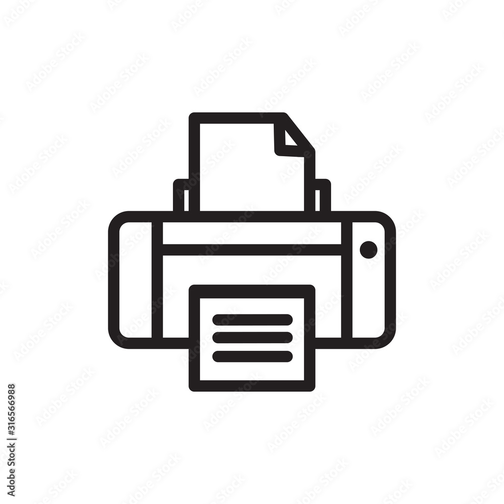 Printer icon vector design template Printer icon vector design template