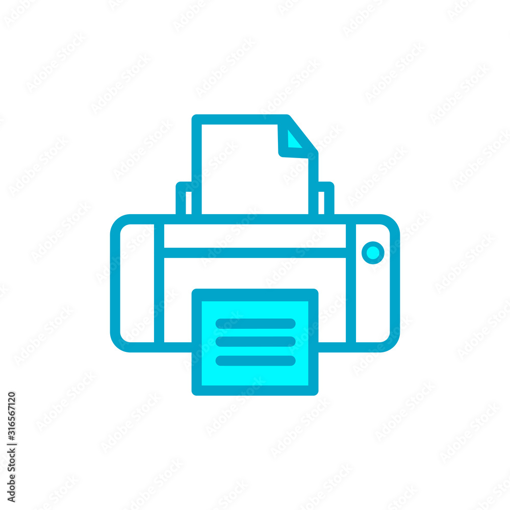 Printer icon vector design template Printer icon vector design template