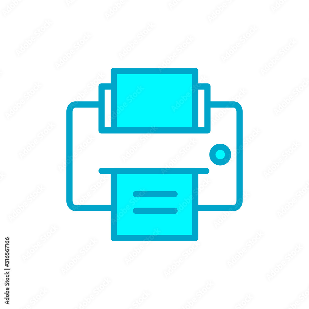 Printer icon vector design template Printer icon vector design template