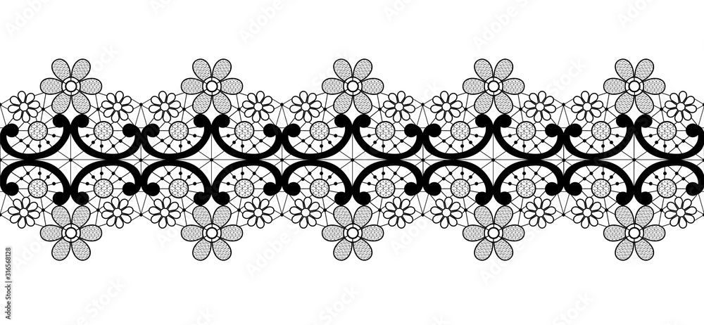 black lace border