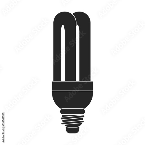 Electric lamp vector icon.Black vector icon isolated on white background electric lamp.