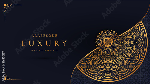 Luxury mandala background with golden arabesque pattern arabic islamic east style.decorative mandala for print, poster, cover, brochure, flyer, banner.