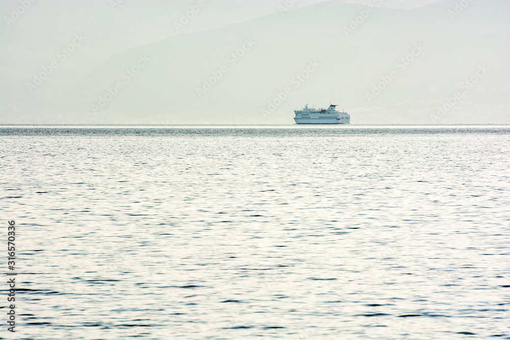 Ferry boat in Adriatic Sea, Croatia