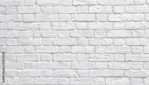 Abstract texture stained stucco  light gray  old White brick wall background Horizontal textures in the room  wallpapers 