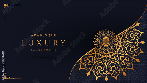 Luxury mandala background with golden arabesque pattern arabic islamic east style.decorative mandala for print, poster, cover, brochure, flyer, banner.