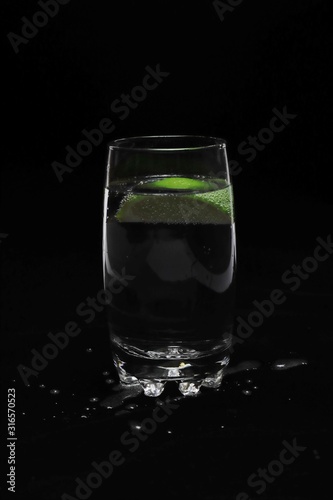 lime in water with bubbles