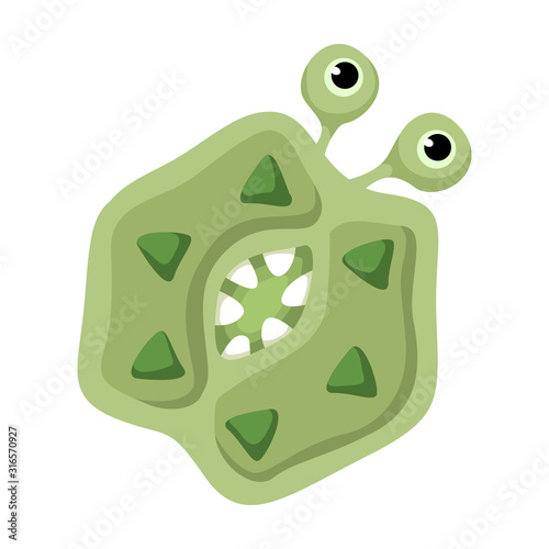 Bacteria of virus vector icon.Cartoon vector icon isolated on white background bacteria of virus .
