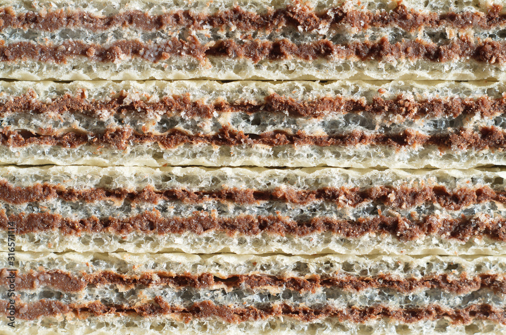 Fototapeta premium Background of waffles